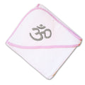 Baby Hooded Towel Religion Hinduism Symbol Embroidery Kids Bath Robe Cotton
