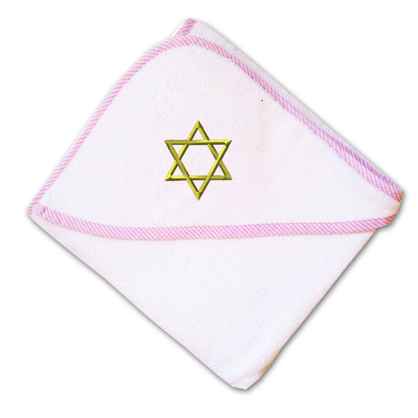 Baby Hooded Towel Star of David Jewish B Embroidery Kids Bath Robe Cotton - Cute Rascals