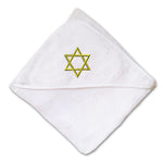 Baby Hooded Towel Star of David Jewish B Embroidery Kids Bath Robe Cotton - Cute Rascals