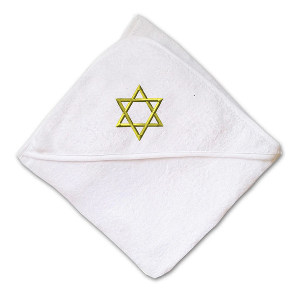 Baby Hooded Towel Star of David Jewish B Embroidery Kids Bath Robe Cotton - Cute Rascals