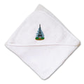 Baby Hooded Towel Eiffel Tower Embroidery Kids Bath Robe Cotton
