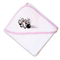 Baby Hooded Towel Sport Bowling Ball Splash B Embroidery Kids Bath Robe Cotton