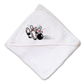 Baby Hooded Towel Sport Bowling Ball Splash B Embroidery Kids Bath Robe Cotton