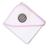 Baby Hooded Towel Volleyball Sports B Embroidery Kids Bath Robe Cotton - Cute Rascals