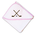 Baby Hooded Towel Hockey Sticks Embroidery Kids Bath Robe Cotton - Cute Rascals
