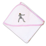 Baby Hooded Towel Karate Man Embroidery Kids Bath Robe Cotton - Cute Rascals