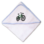 Baby Hooded Towel Mountain Green Bike Embroidery Kids Bath Robe Cotton - Cute Rascals