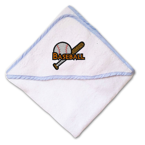 Baby Hooded Towel Baseball Ball Embroidery Kids Bath Robe Cotton - Cute Rascals