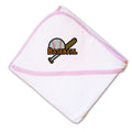 Baby Hooded Towel Baseball Ball Embroidery Kids Bath Robe Cotton