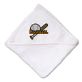 Baby Hooded Towel Baseball Ball Embroidery Kids Bath Robe Cotton