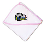 Baby Hooded Towel Soccer Sports Ball Embroidery Kids Bath Robe Cotton - Cute Rascals