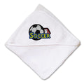Baby Hooded Towel Soccer Sports Ball Embroidery Kids Bath Robe Cotton
