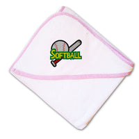 Baby Hooded Towel Softball Sports Ball Embroidery Kids Bath Robe Cotton - Cute Rascals