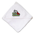 Baby Hooded Towel Cross Country Logo Sport Embroidery Kids Bath Robe Cotton