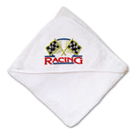 Baby Hooded Towel Racing Crest Style B Embroidery Kids Bath Robe Cotton - Cute Rascals