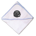 Baby Hooded Towel 8 Ball Embroidery Kids Bath Robe Cotton - Cute Rascals