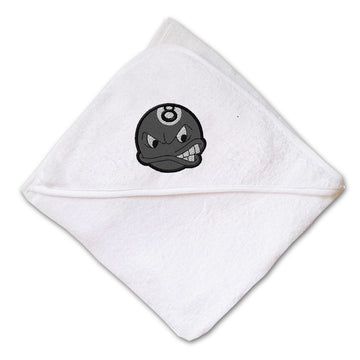 Baby Hooded Towel 8 Ball Embroidery Kids Bath Robe Cotton