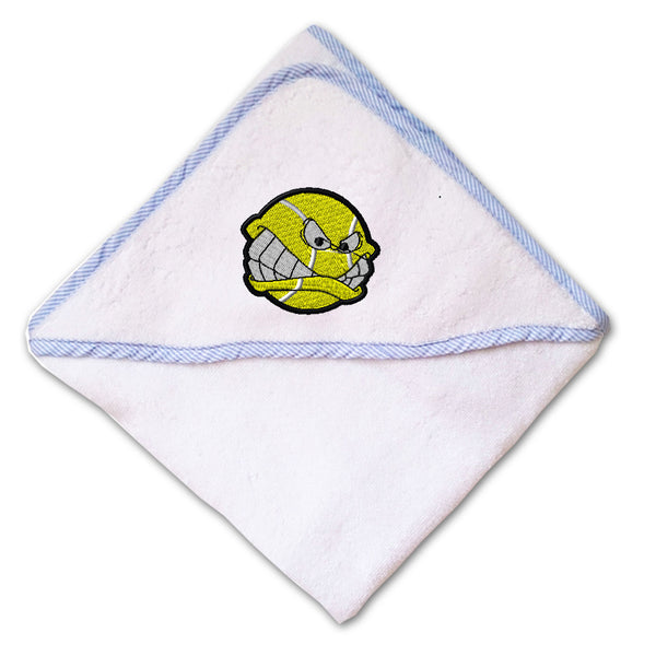 Baby Hooded Towel Tennis Ball B Embroidery Kids Bath Robe Cotton - Cute Rascals