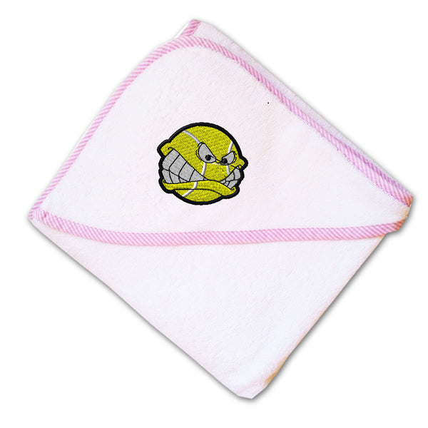 Baby Hooded Towel Tennis Ball B Embroidery Kids Bath Robe Cotton - Cute Rascals