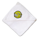 Baby Hooded Towel Tennis Ball B Embroidery Kids Bath Robe Cotton - Cute Rascals