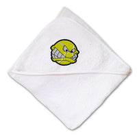 Baby Hooded Towel Tennis Ball B Embroidery Kids Bath Robe Cotton - Cute Rascals