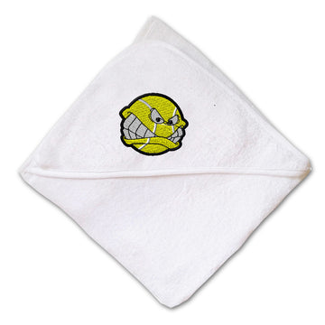 Baby Hooded Towel Tennis Ball B Embroidery Kids Bath Robe Cotton