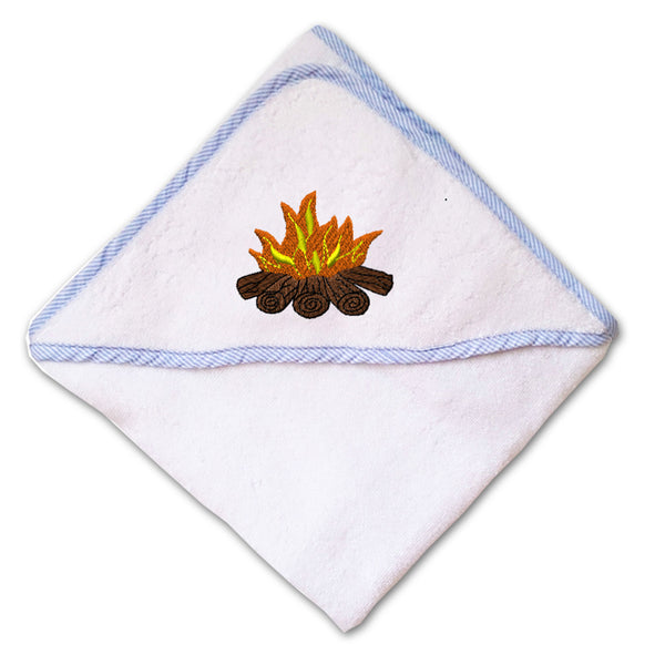 Baby Hooded Towel Camping Campfire Woods Logo Embroidery Kids Bath Robe Cotton - Cute Rascals