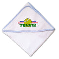 Baby Hooded Towel Tennis Logo Embroidery Kids Bath Robe Cotton