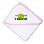 Baby Hooded Towel Tennis Logo Embroidery Kids Bath Robe Cotton - Cute Rascals