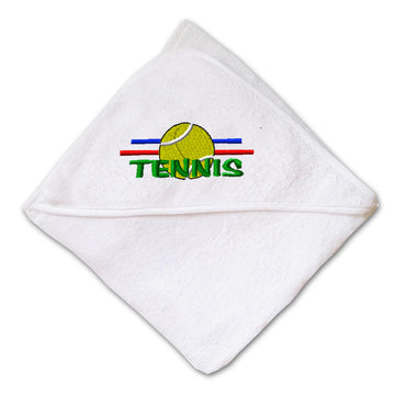 Baby Hooded Towel Tennis Logo Embroidery Kids Bath Robe Cotton