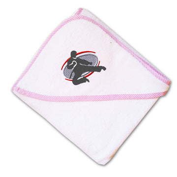 Baby Hooded Towel Martial Arts Sports D Embroidery Kids Bath Robe Cotton