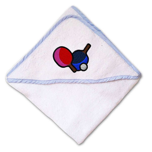 Baby Hooded Towel Table Tennis Embroidery Kids Bath Robe Cotton - Cute Rascals