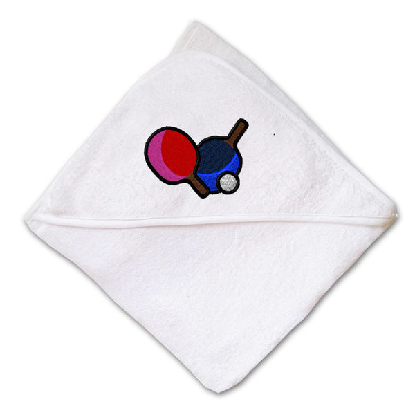 Baby Hooded Towel Table Tennis Embroidery Kids Bath Robe Cotton - Cute Rascals