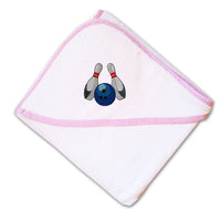Baby Hooded Towel Bowling Sports D Embroidery Kids Bath Robe Cotton - Cute Rascals