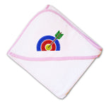 Baby Hooded Towel Sport Archery Bull Eye Target Embroidery Kids Bath Robe Cotton - Cute Rascals