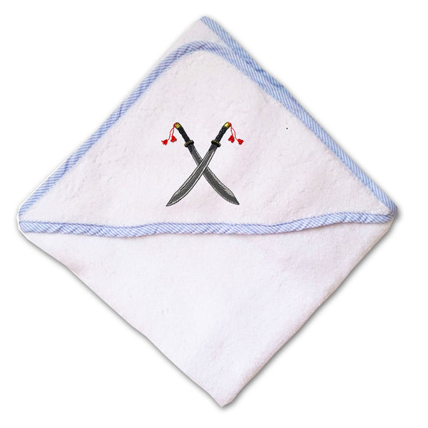 Baby Hooded Towel Chinese Broadsword Embroidery Kids Bath Robe Cotton - Cute Rascals