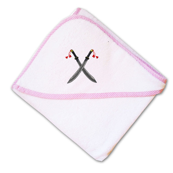Baby Hooded Towel Chinese Broadsword Embroidery Kids Bath Robe Cotton - Cute Rascals