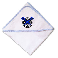 Baby Hooded Towel Sport Darts Dartboard Embroidery Kids Bath Robe Cotton - Cute Rascals