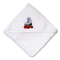 Baby Hooded Towel Roller Skate A Embroidery Kids Bath Robe Cotton