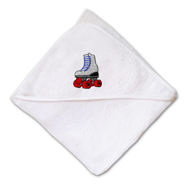 Baby Hooded Towel Roller Skate A Embroidery Kids Bath Robe Cotton - Cute Rascals