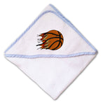 Baby Hooded Towel Sport Basketball Ripped Ball Embroidery Kids Bath Robe Cotton - Cute Rascals