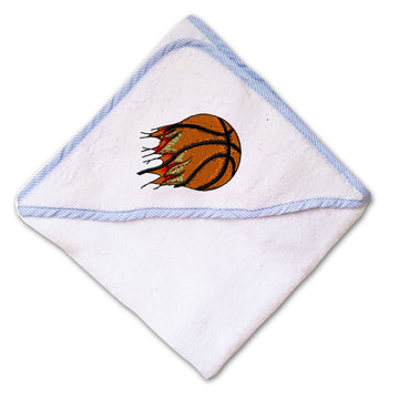 Baby Hooded Towel Sport Basketball Ripped Ball Embroidery Kids Bath Robe Cotton