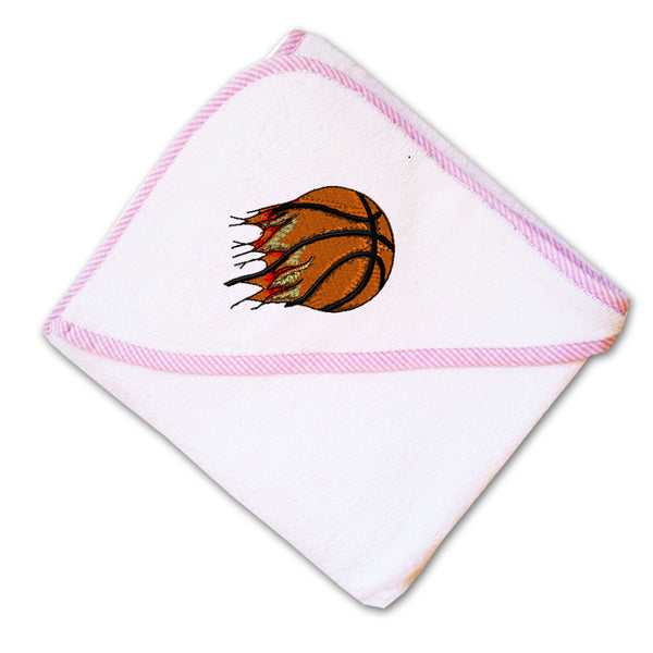 Baby Hooded Towel Sport Basketball Ripped Ball Embroidery Kids Bath Robe Cotton - Cute Rascals