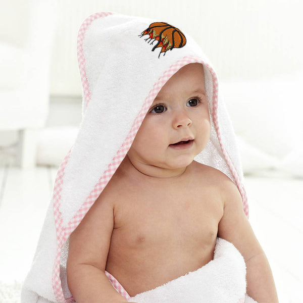 Baby Hooded Towel Sport Basketball Ripped Ball Embroidery Kids Bath Robe Cotton - Cute Rascals