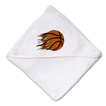 Baby Hooded Towel Sport Basketball Ripped Ball Embroidery Kids Bath Robe Cotton