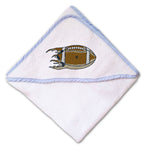 Baby Hooded Towel Shredded Football Embroidery Kids Bath Robe Cotton - Cute Rascals