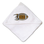 Baby Hooded Towel Shredded Football Embroidery Kids Bath Robe Cotton - Cute Rascals