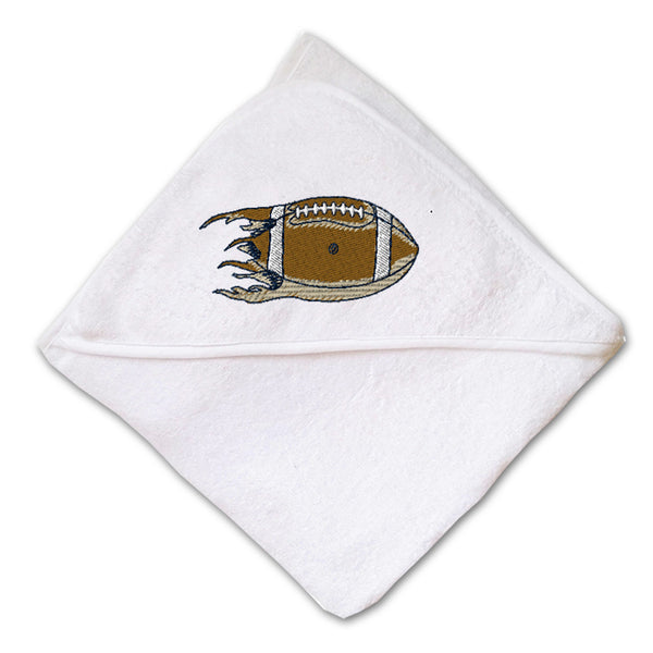 Baby Hooded Towel Shredded Football Embroidery Kids Bath Robe Cotton - Cute Rascals