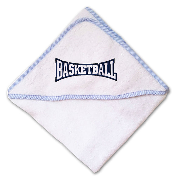 Baby Hooded Towel Basketball Letters Embroidery Kids Bath Robe Cotton - Cute Rascals