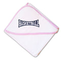 Baby Hooded Towel Basketball Letters Embroidery Kids Bath Robe Cotton
